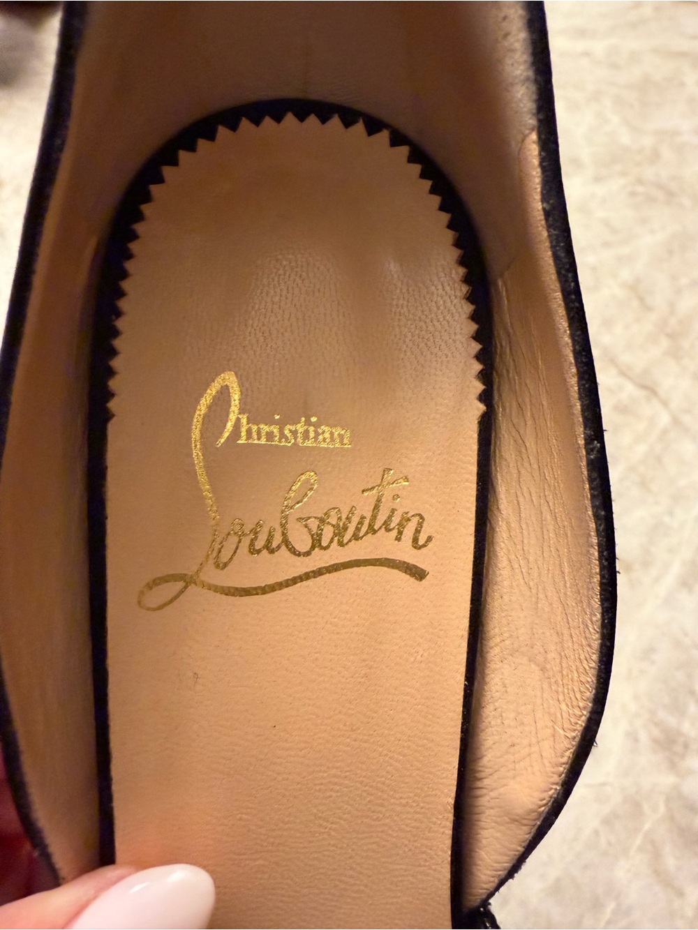Gently worn Christian Louboutin Black Lace Pointed Toe Pumps with Pink Bow - Picture 6 of 10